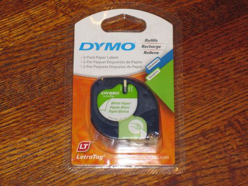 DYMO LT LetraTag 2-Pack of Paper Labels Refill Cartridges