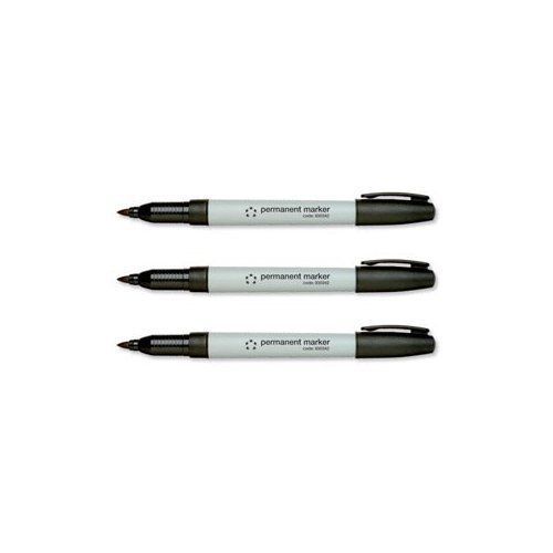 5 Star Permanent Marker Fine 0.8mm Line Black Ref K90-01 [Pack of 10]