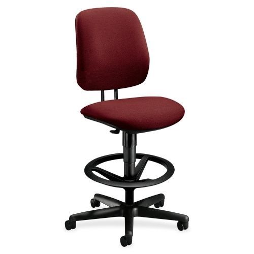 HON 7705 Pneumatic Task Stool - Olefin Burgundy Seat - Urethane