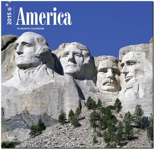 2015 america wall calendar 12x12 new mt. rushmore scenic united states usa for sale