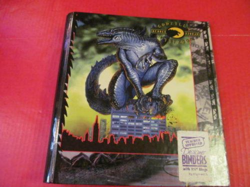 VTG 90S GODZILLA G FORCE 3 RING DESIGNER BINDER