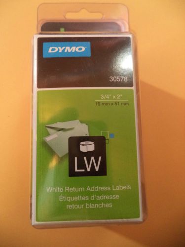 DYMO LW LABELS 30578 3/4 x 2&#034; Return Address labels 19mm x 51mm 071701305787