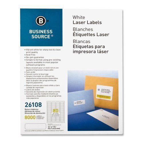 Business source return address mailing label - 0.50&#034; width x 1.75&#034; (bsn26108) for sale