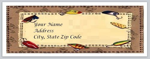 30 Fishing Personalized Return Address Labels Buy 3 get 1 free (bo94)