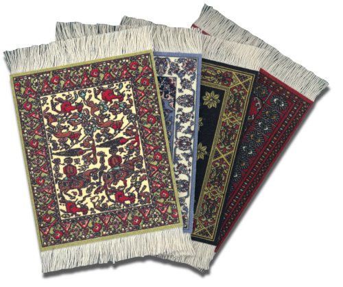 COASTER RUG COASTER SET OF 4 JAIPUR BOKHARA FARS HERITAGE RUG INTERNATIONAL ASST