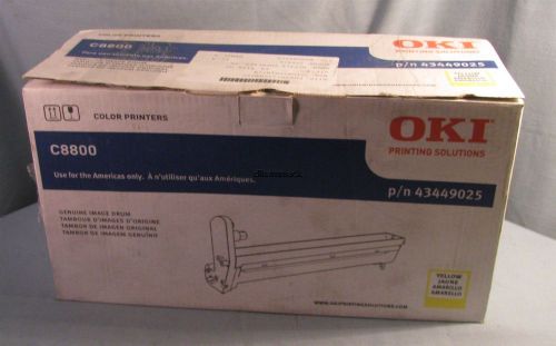 GENUINE OKI YELLOW IMAGE DRUM P/N 43449025 C8800 SERIES SEALED FREE SHIPPING