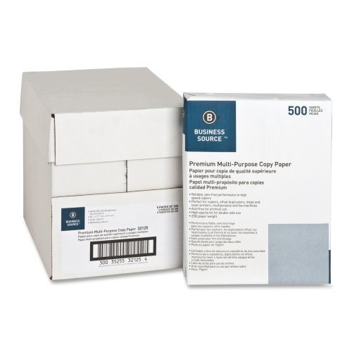 Business Source Multipurpose Paper -Letter -20 lb-92 Bright -2500/Ctn- BSN32125