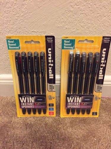 Lot 10 Uni-Ball Jetstream 101 - Assorted 1.0 MM Bold Black New Sealed