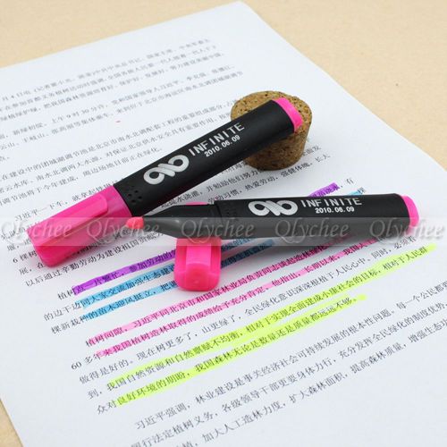 KPOP INFINITE Symbol Rosy Red Fluorescent Highlighter Marker Pen Stationery 1pc
