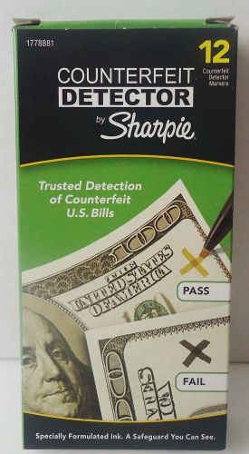 1 box of 12 Sharpie Counterfeit Detector Markers Item #1778881 New