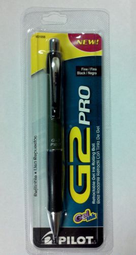 (4) Pilot G2 PRO ROLLERBALL - FINE PEN POINT RETRACTABLE TYPE BLACK INK - 0.7 mm