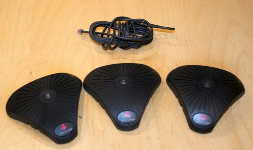 Lot of  3 Polycom  View Station Mic Pod 2201-08453-002