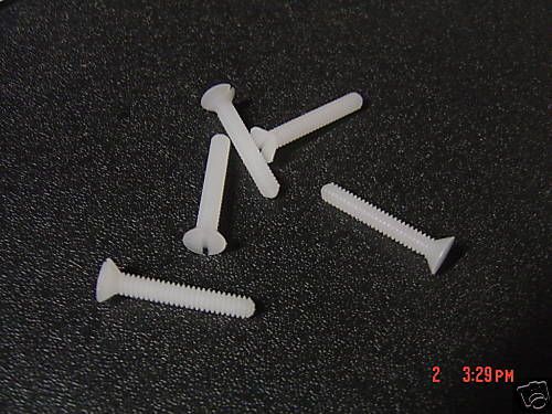 10-24 X 1 1/4&#034; PVDF Slotted Flat Head Screws