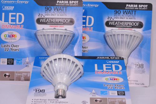 3  feit electric par38 dimmable led light bulb weatherproof indoor/outdoor 90w for sale