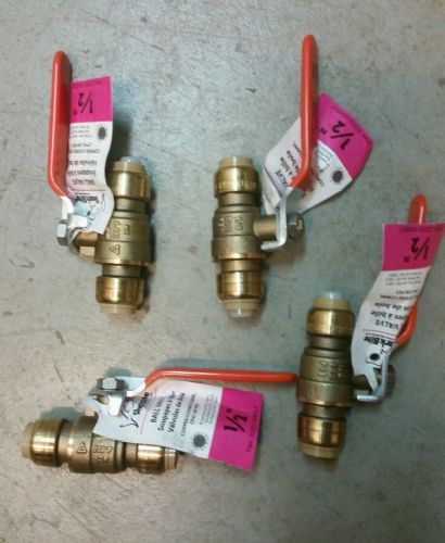 4 new 1/2 inch SharkBite ball valves