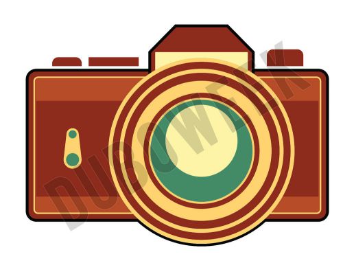 VINTAGE DSLR SLR FILM DIGITAL PROFESSIONAL PHOTO CAMERA VECTOR ART EPS