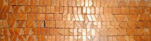 102 piece Unique Vintage Letterpresswooden type printing blocks Unused s1244