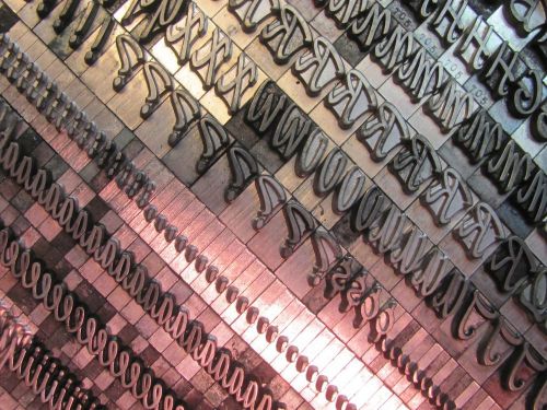 Letterpress Lead Type 30 Pt. Repro Script ATF # 705   B17