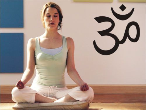 2X Aum Om Yoga Meditation Wall Funny Car Vinyl Sticker Decal Truck Bumper-301