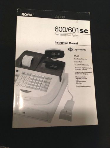 Royal Alpha 580 Cash Management System Instruction Manual