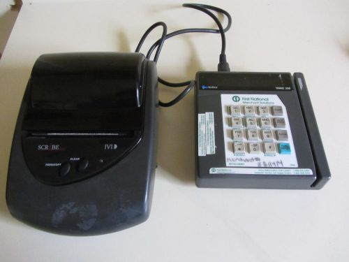 Checkmate IVI Scribe 612 Credit Card Printer w/Card Swipe VeriFone Tranz 330