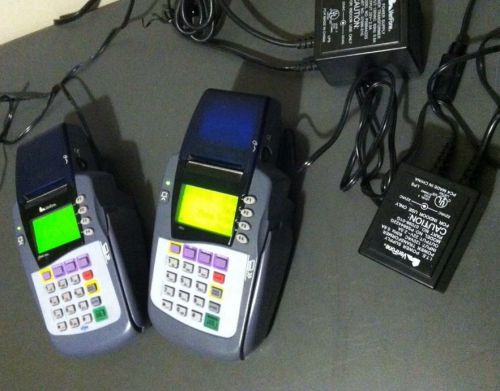 LOT Of 2 Verifone OMNI 3200SE Credit Card Terminal / Readers