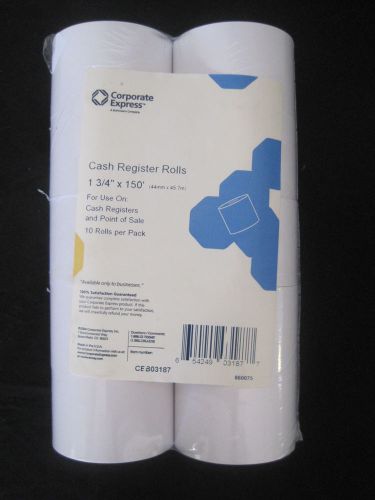 Cash Register Sale Rolls 1 3/4&#034; x 150&#039; Corporate Express 10 Count Pack USA