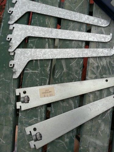 5 Lot 8&#034; Metal Utility Shelve Brackets Paintable