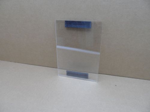 Lot of 5 7 1/2x5 1/2 top load acrylic sign holders with magnetic strips for sale