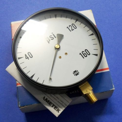 Ametek usg 4-1/2&#034; dial 160 psi 1/4&#034; npt pressure gauge, 005559a *new* for sale