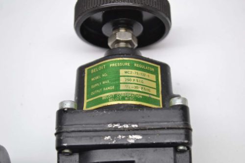 BELOIT MC2-75-132-1 1/2-30PSI 250PSI 3/8 IN NPT PNEUMATIC REGULATOR B442375