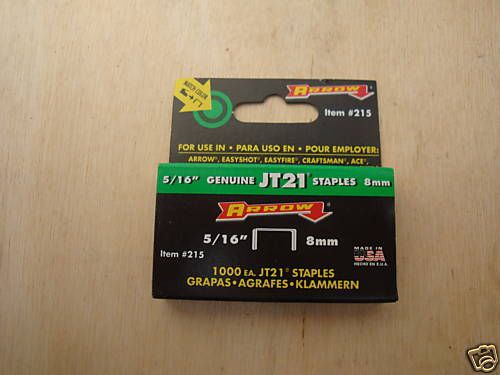 ARROW JT-21 JT21 STAPLES 8MM 1000 PER PACK TYPE 53