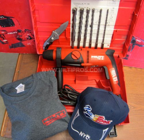 Hilti te 2-a hammer drill,preowned,bits,t-shirt,hat,pocket knife,fast shipping for sale