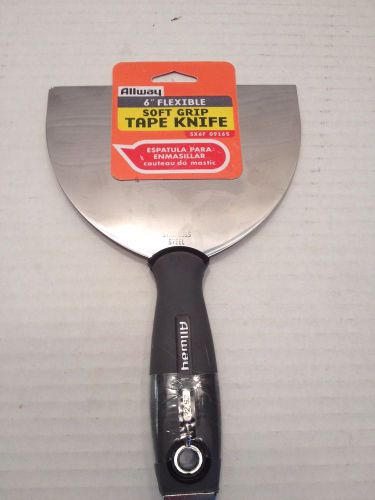 New allway sx6f 6&#034; flexible soft grip tape knife stainless steel blade for sale