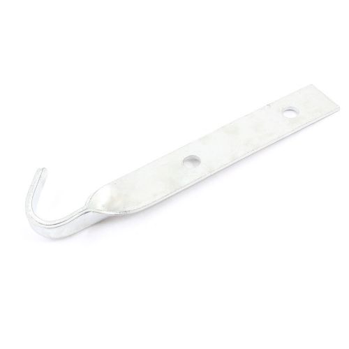 Wall Straight Mount Silver Tone Metal Hook Hanger 8&#034; Length