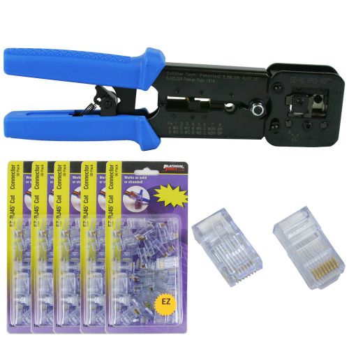 Platinum Tools 100054 EZ-RJPRO HD Crimp Tool, Jar EZ-RJ45 Cat5/5e 250 Connectors