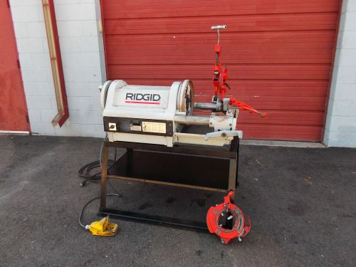 Ridgid 1224 pipe threader rigid conduit GC 1/2&#034; to 4&#034; has 2 dies and cart