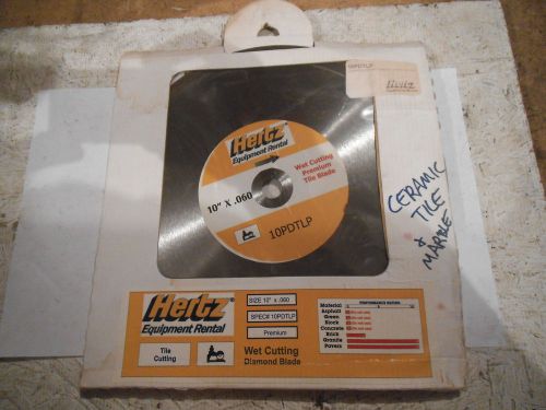 HERTZ 10&#034; x .060&#034;  WET CUTTING DIAMOND BLADE 10PDTLP CERAMIC TILE MARBLE GRANITE