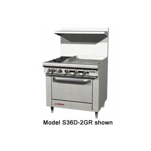 Southbend S36C-2TL S-Series Restaurant Range Gas 36&#034; W (2) 28000 Btu Open Burne