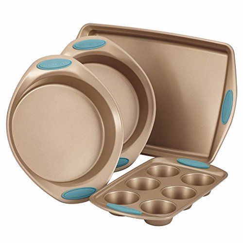 Rachael Ray Cucina 4-Piece Bakeware Set Oven Pan Baking Roasting Kitchen Tools