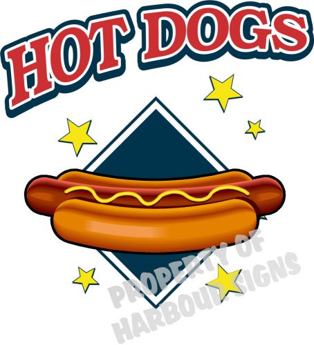 Concession Hot Dogs Food Truck Van Vinyl Menu Sign Decal 14&#034;