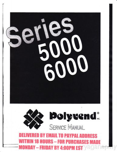 Polyvend Series 5000 6000 Service Manual (79 Pages) PDF sent by email