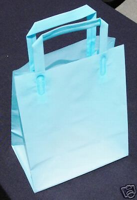 250 pcs Thick Plastic Royal Blue Cub Frosty Retail Shopping gift bag with handle