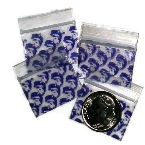 200 Dolphins Baggies 1034 mini ziplock 1 x 3/4&#034; Apple® brand reclosable bags