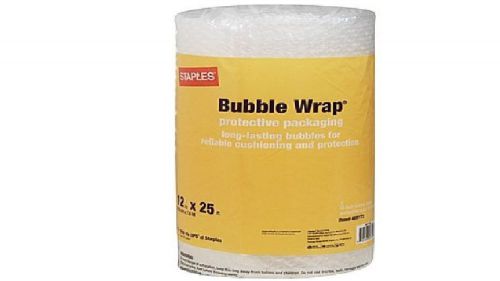 Staples standard bubble wrap, 12&#034; x 25&#039; for sale