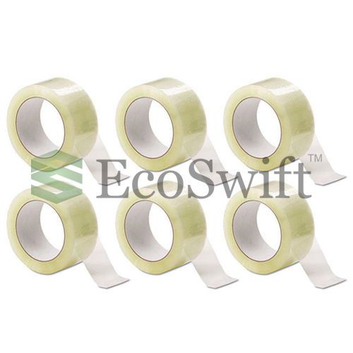 6 rolls carton box sealing packaging packing tape 1.6mil 2&#034; x 55 yard (165 ft) for sale