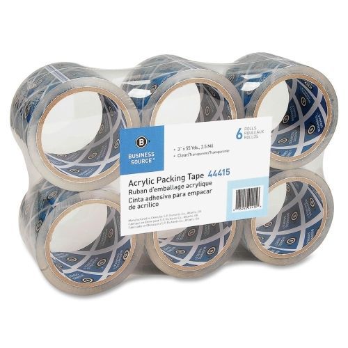 Bsn44415 packing tape, 3&#034;x55&#039;, 2.5mil, 6rl/pk, acrylic/clear for sale