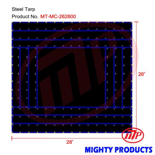 Flatbed truck tarp - light weight machinery tarp -26x28 (mt-mc-lw2628) for sale