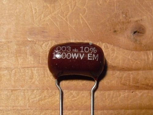 .003mfd Capacitor .003 1600V 10% Brand New .003 +/-10% 1600WV EM