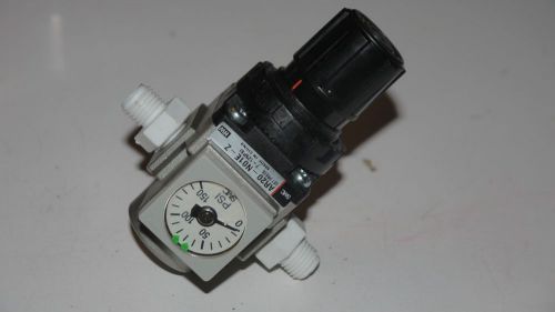 SMC AR20-N01E-Z PRESSURE REGULATOR WITH GAUGE 7-125 PSI